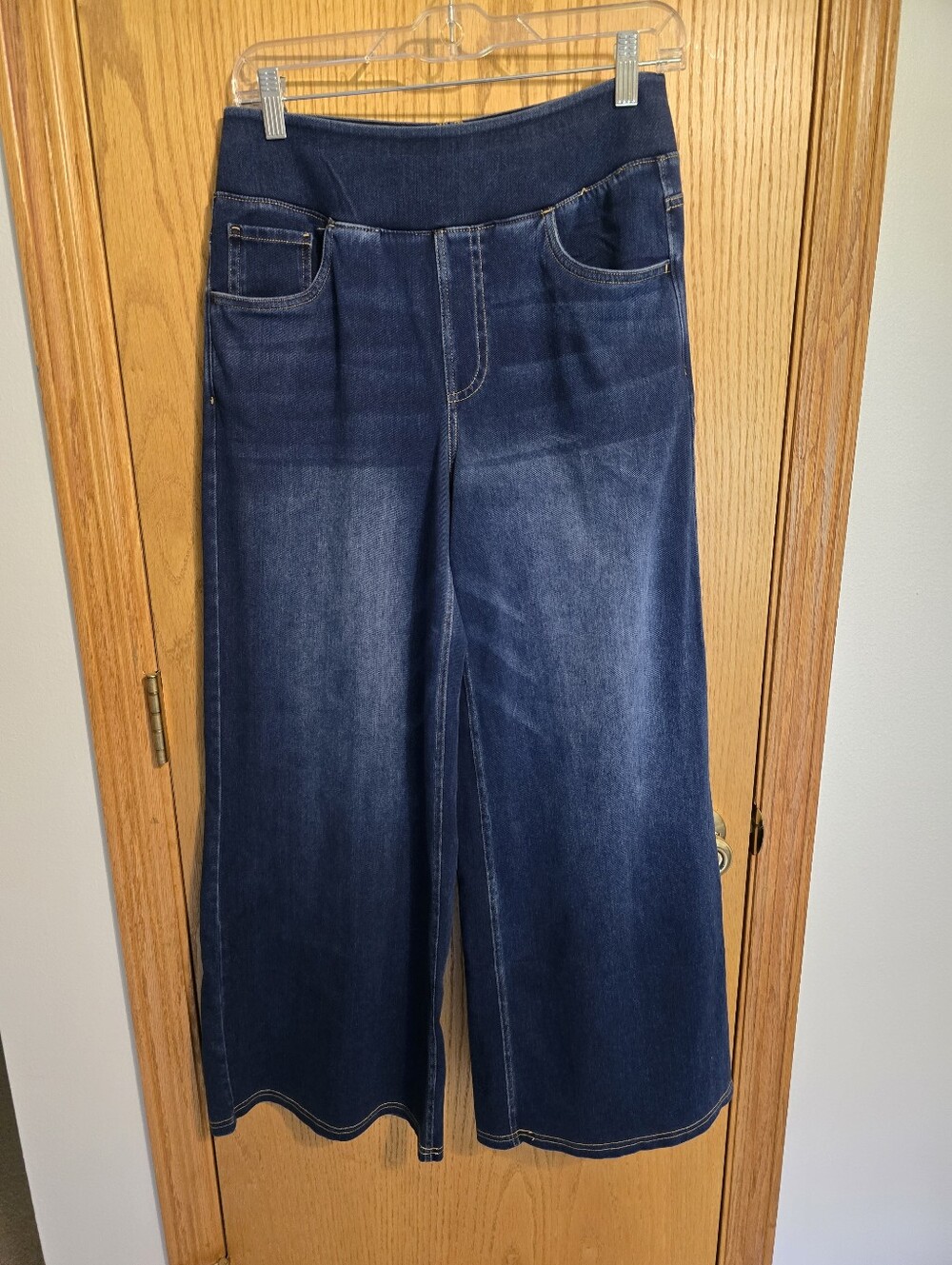 Halara Wide Leg Pull-On Jeans for Women - Dark Blue